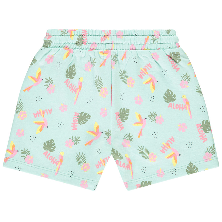 Short in fleece met exotische print voor meisjes 