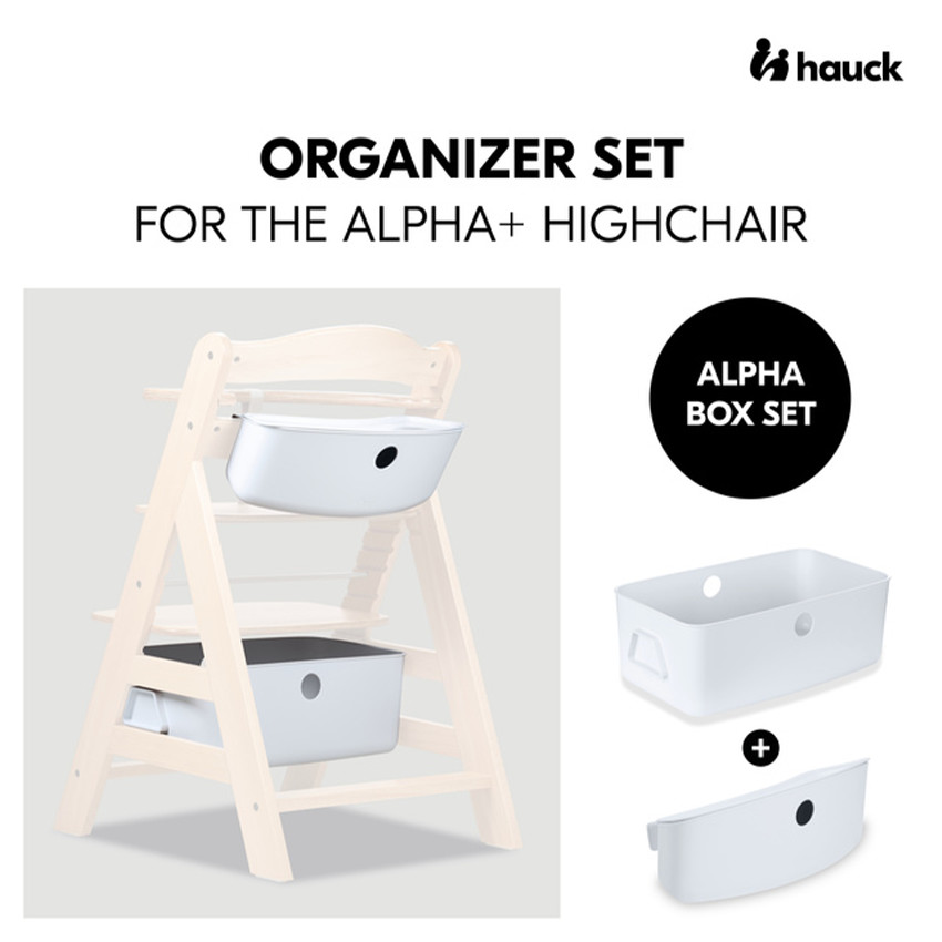 Set boîtes de rangement pour chaise haute Alpha+ Blanc 