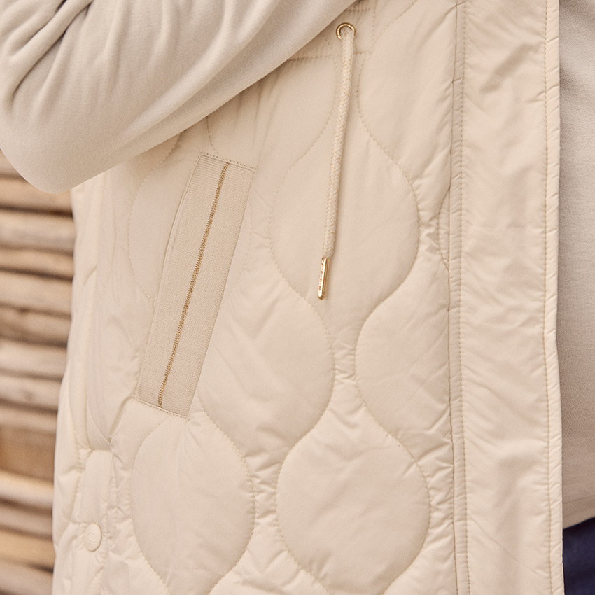 Doudoune longue sans manches évolutive avec effet matelassé pour femme 