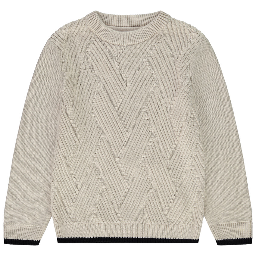 Trui in fantasie jacquard voor jongen 