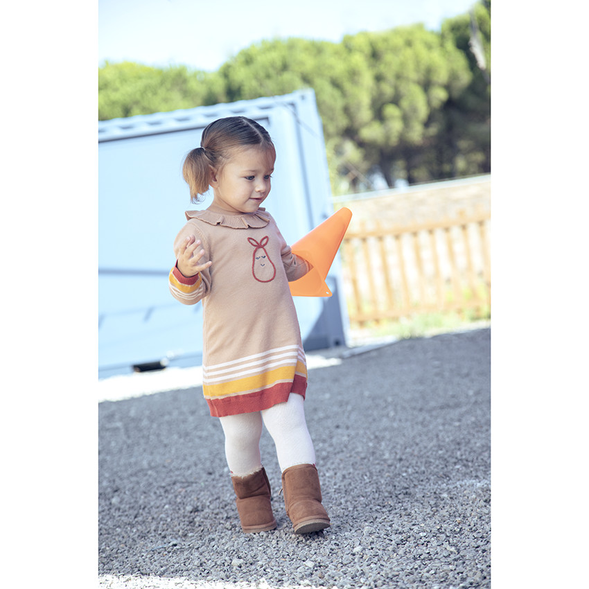 Robe manches longues en tricot pour bébé fille 