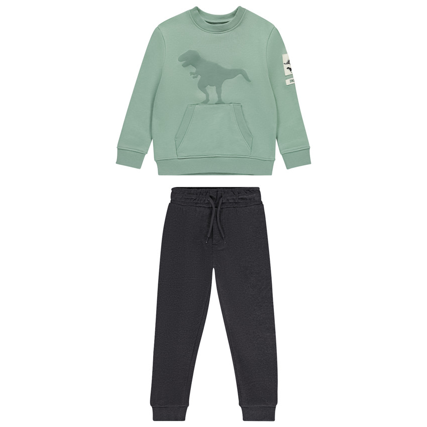 Ensemble jogging molleton motifs dinos pour garçon 