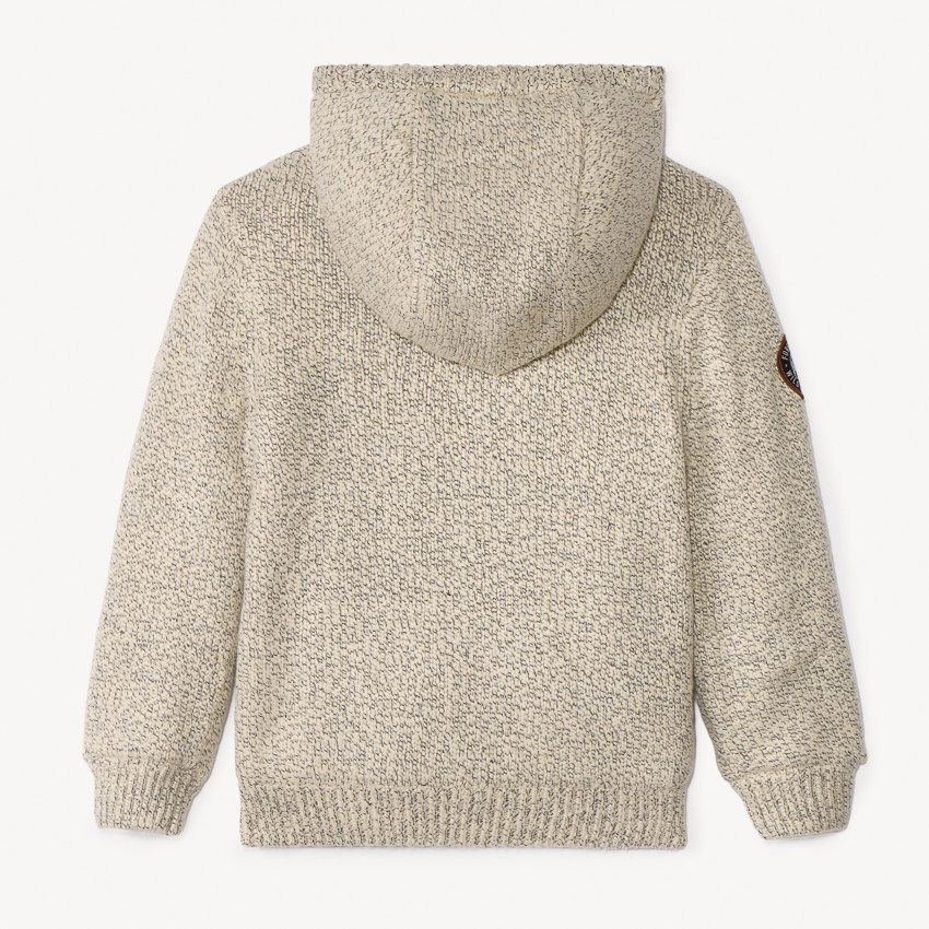 Gebreide hoodie met sherpa voering voor jongens 