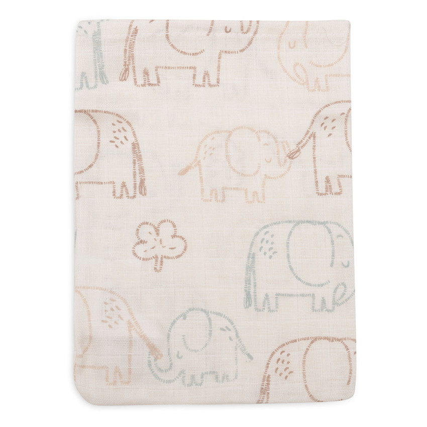Gant de toilette gaze de coton Elephant Tales 3pcs 