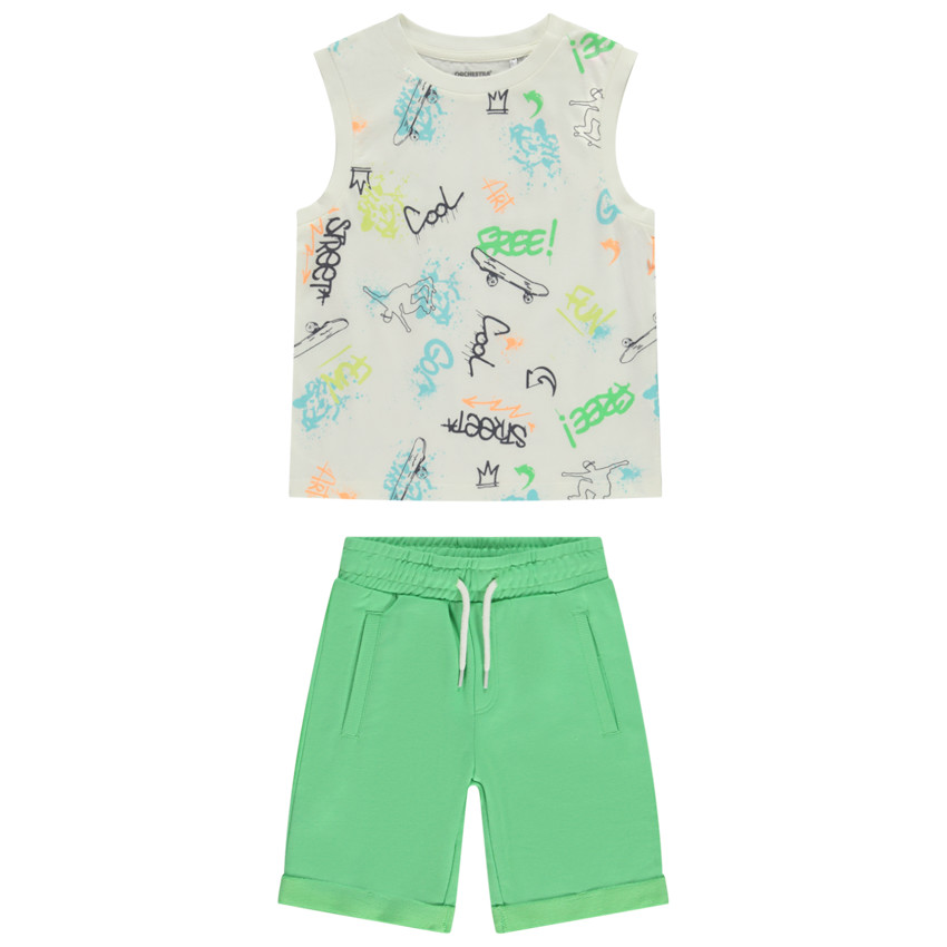 Ensemble 2 pièces avec débardeur imprimé pour garçon 
