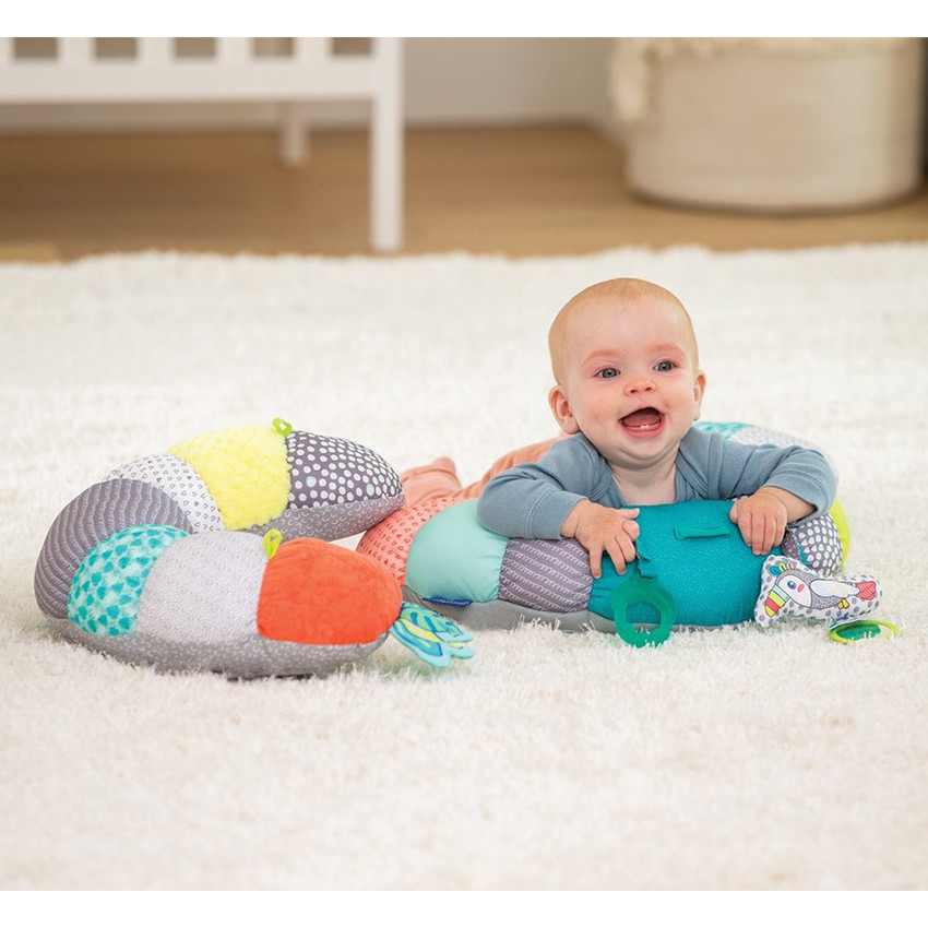 Coussin cale-bébé évolutif 2-in-1 tummy time & seated support
