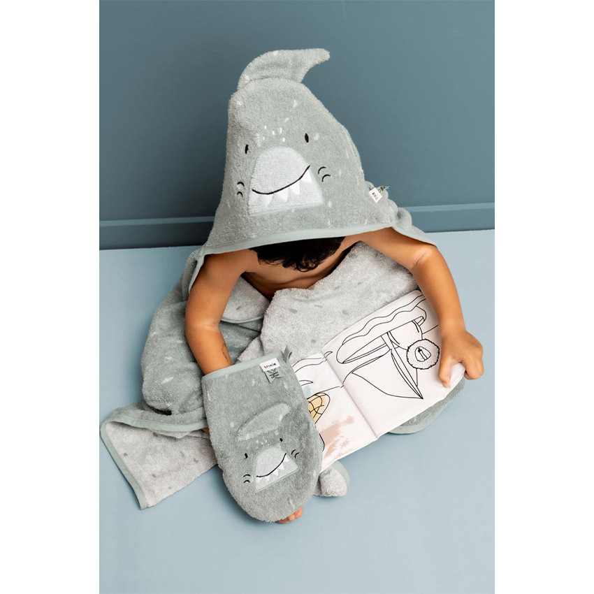 Gants de toilette 2pcs Mr Shark & Mr Dino 