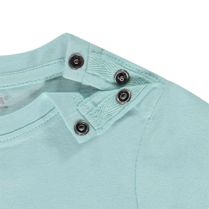 T-shirt in jersey met dierenprint en reliëfboodschap voor baby jongen 