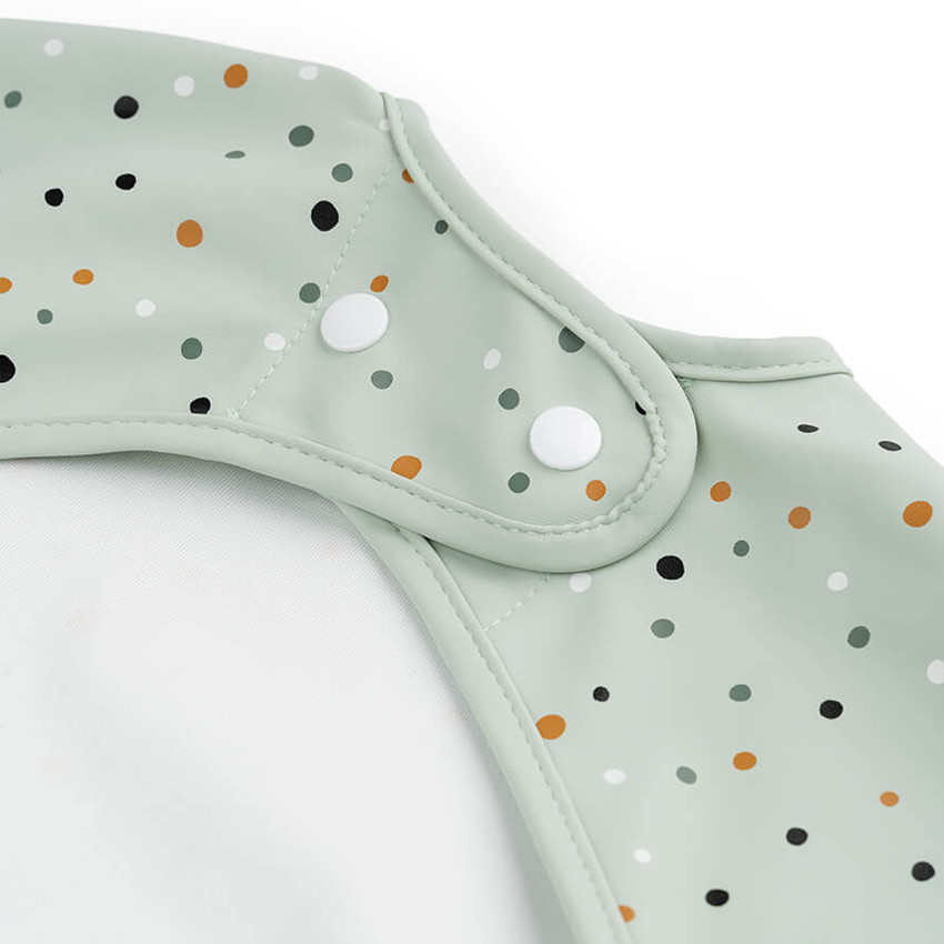 Schort slab lange mouwen Happy Dots - Groen 