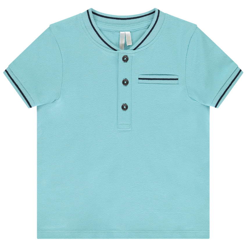 Polo met korte mouwen en teddy kraag voor baby jongen 