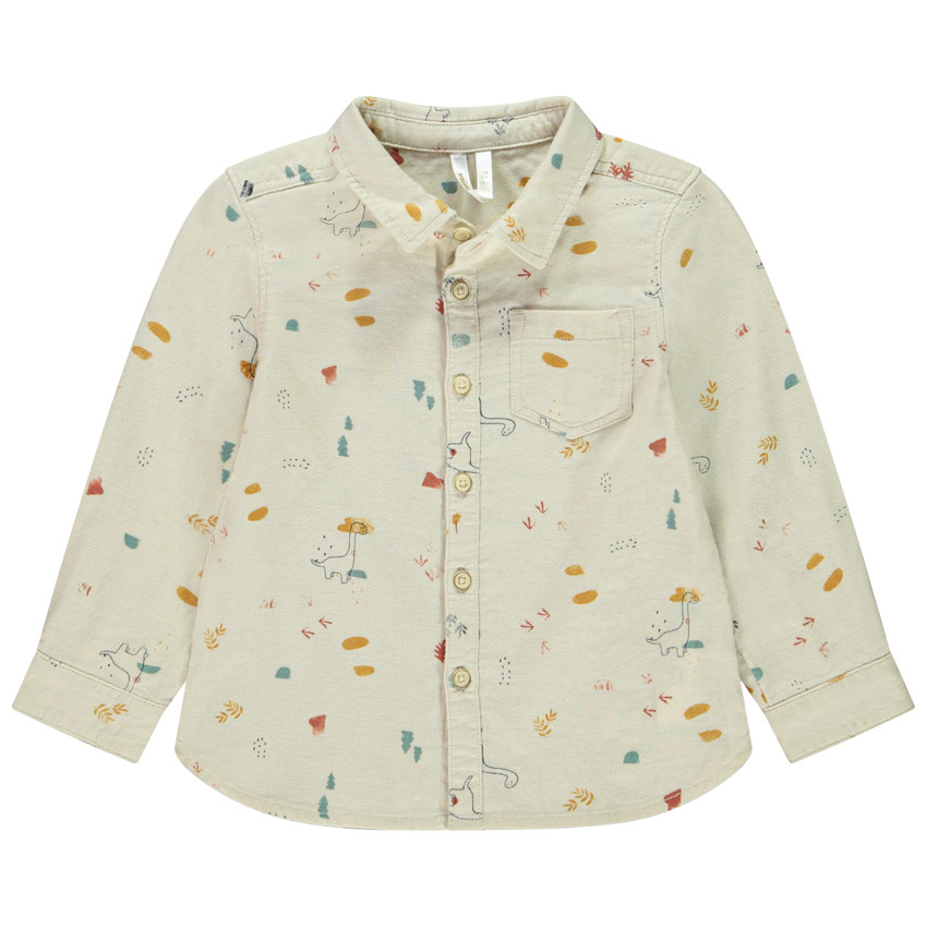 Chemise manches longues imprimé dinos pour bébé garçon 