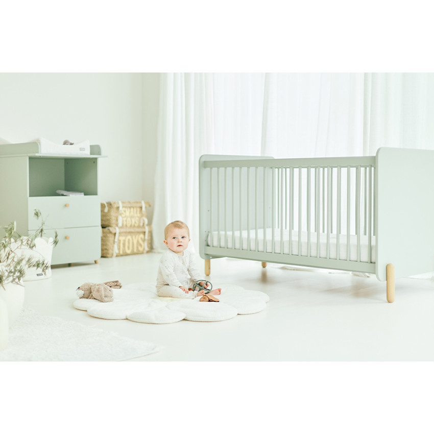 Paniers de rangement sous forme de coffres en Rotin Jaune 2pcs 