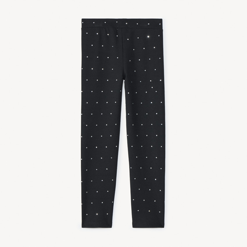 Caleçon long en milano et strass pour fille  