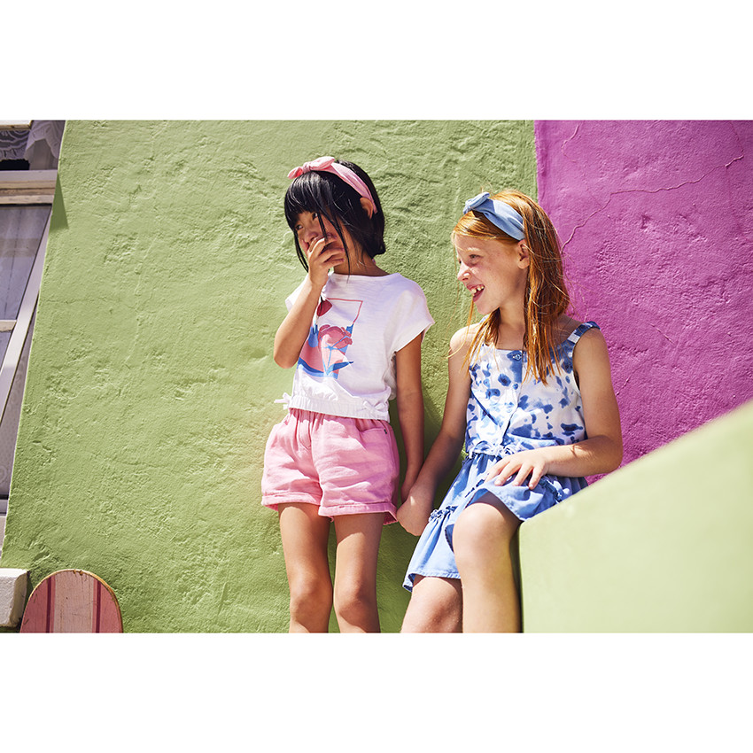 T-shirt manches courtes oversize forme boîte pour fille 