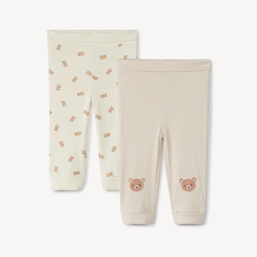 Lot de 2 caleçons évolutifs motifs oursons pour bébé 