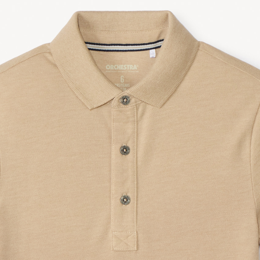Katoenen korte mouwen polo in effen kleur jongens 