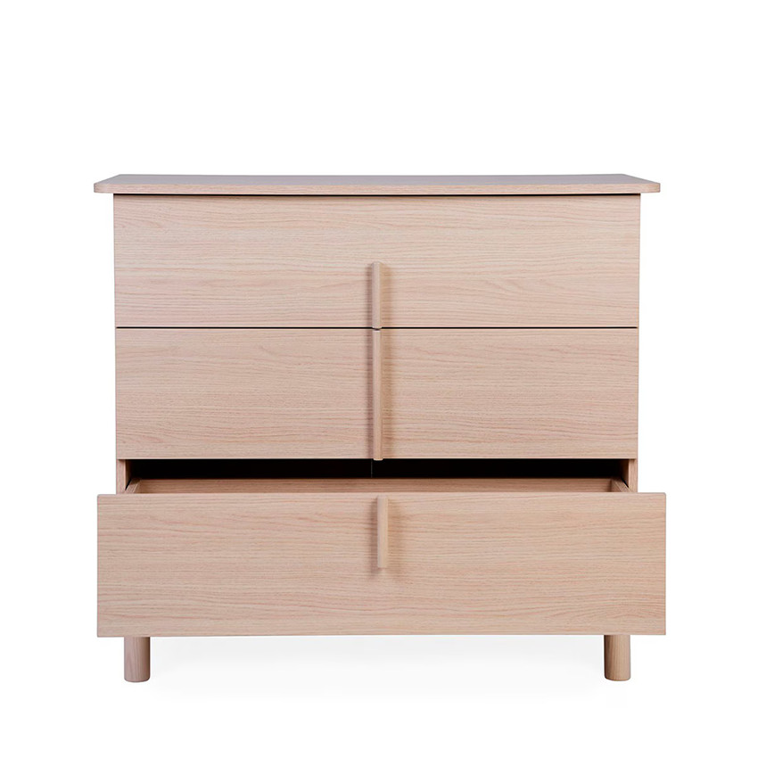 Commodes 3 tiroirs avec Plan à langer Nordica Natural 