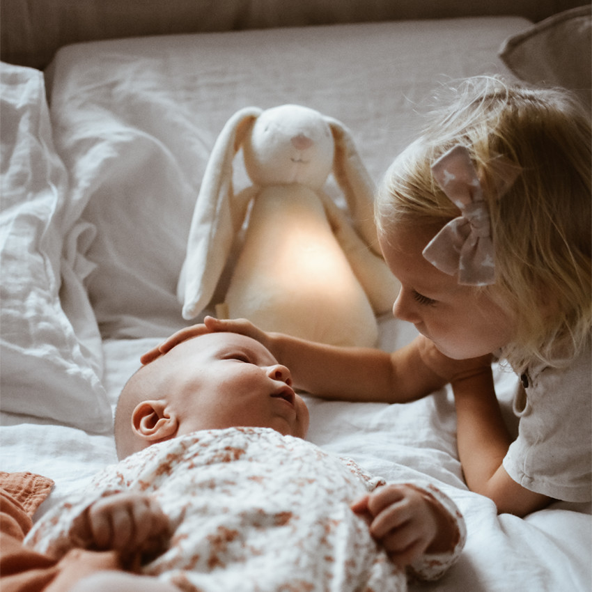 Doudou veilleuse Son & Lumière Cream 