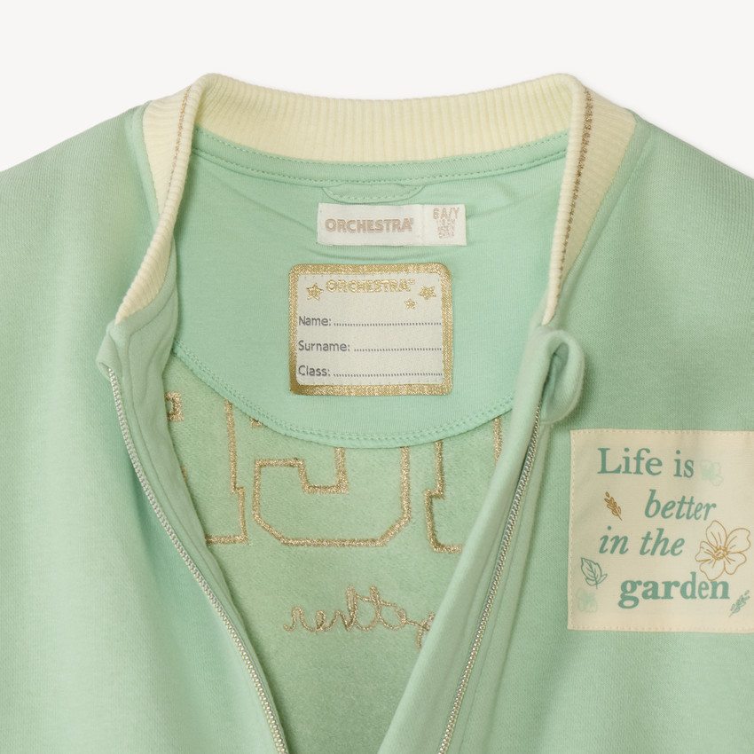 Teddy stijl vest van fleece met fantasie borduursel meisjes 