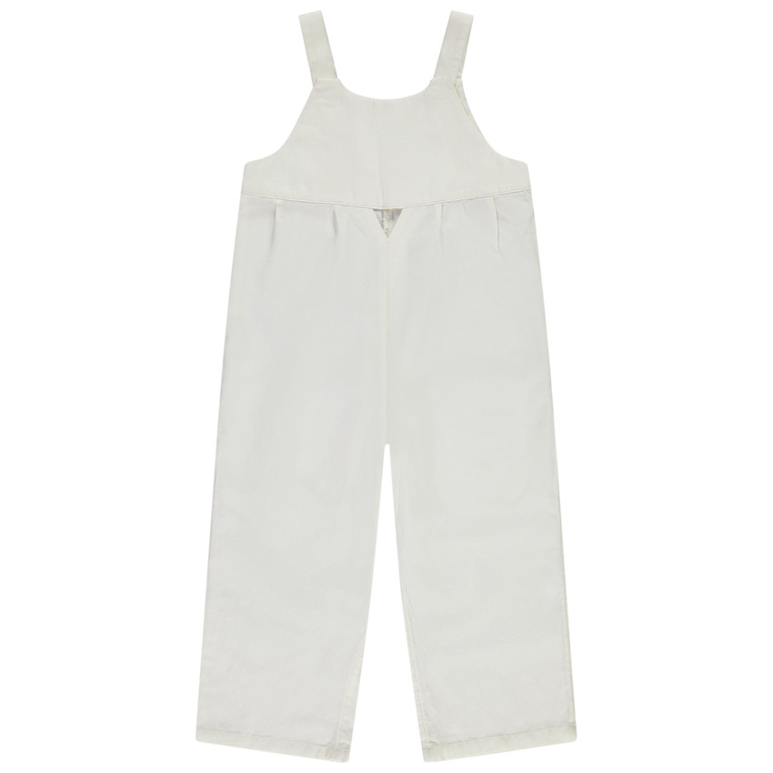 Salopette longue en toile avec détail argenté pour fille 
