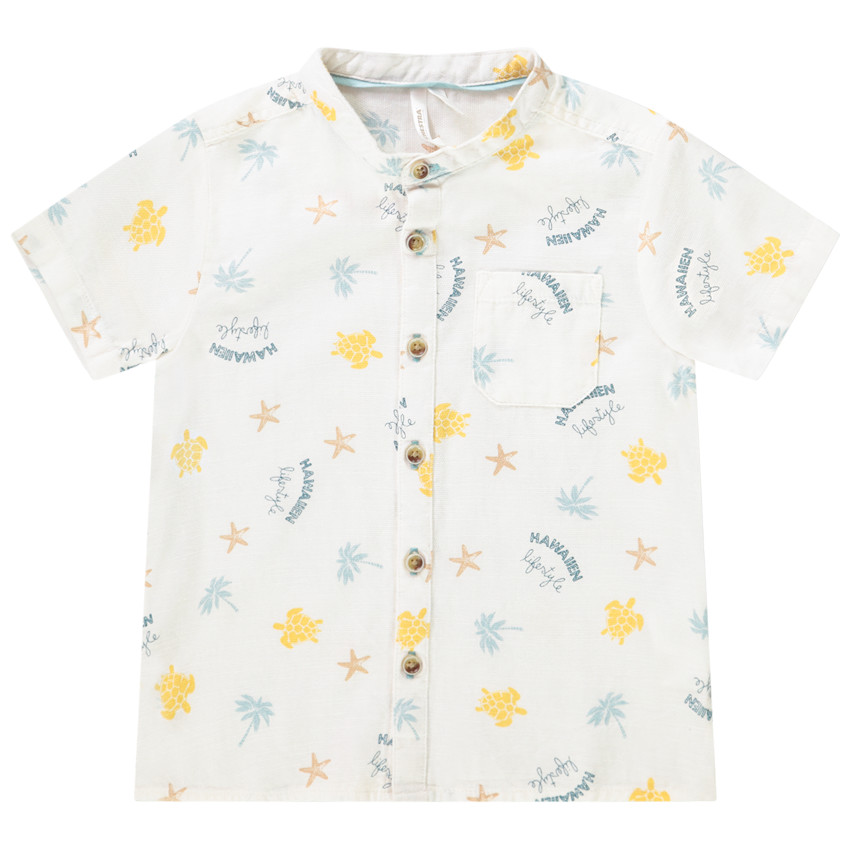Chemise manches courtes imprimé fantaisie pour bébé garçon 