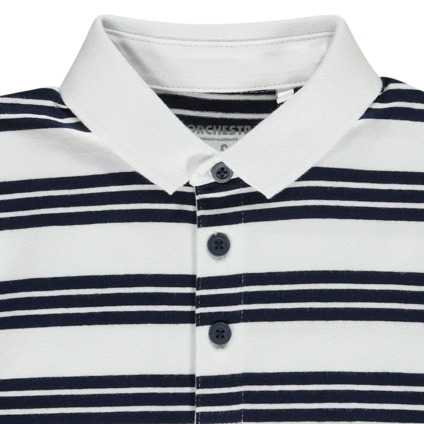 Polo manches courtes à rayures pour garçon 