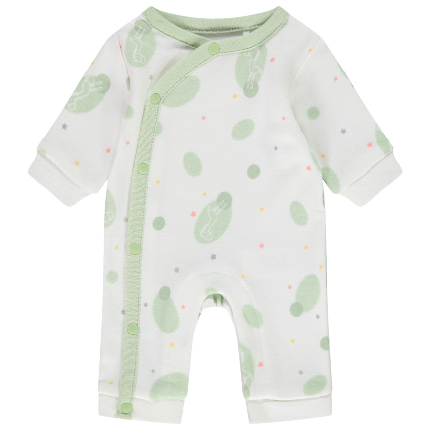 Combinaison longue en maille effet cache-coeur imprimé fantaisie pour bébé prématuré 