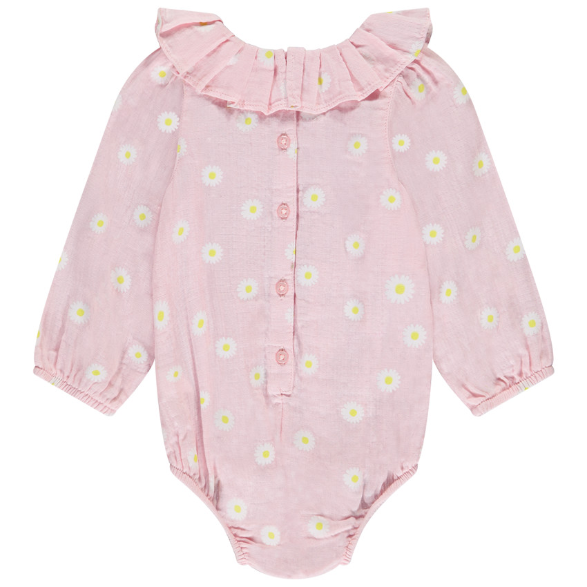 Romper met lange mouwen en bloemenprint voor meisjes 