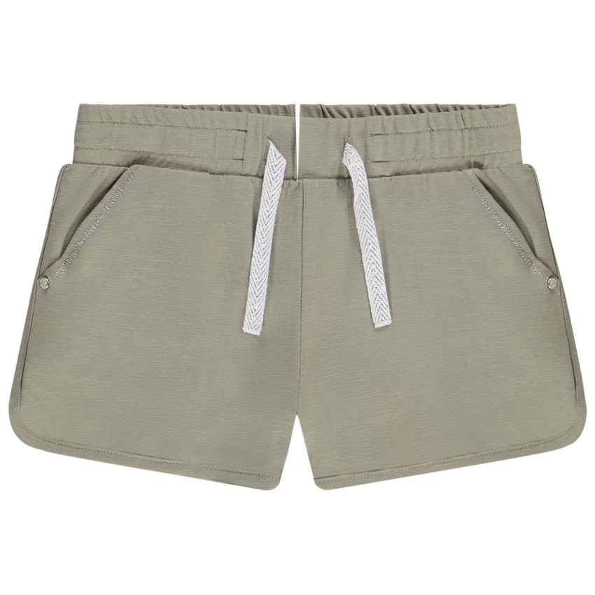 Short in effen jersey voor meisjes 