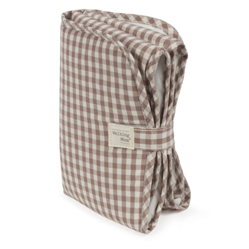 Matelas à langer de voyage Praliné Vichy Moka 