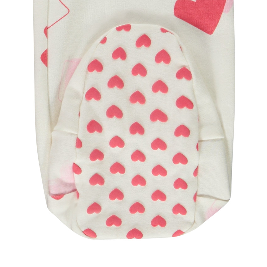 Dors-bien imprimé cœurs pour bébé fille avec ouvertures différentes selon l'âge 
