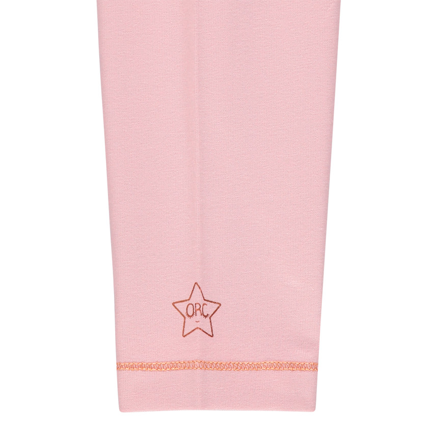 Lot de 2 leggings unis à surpiqûres pour filles 