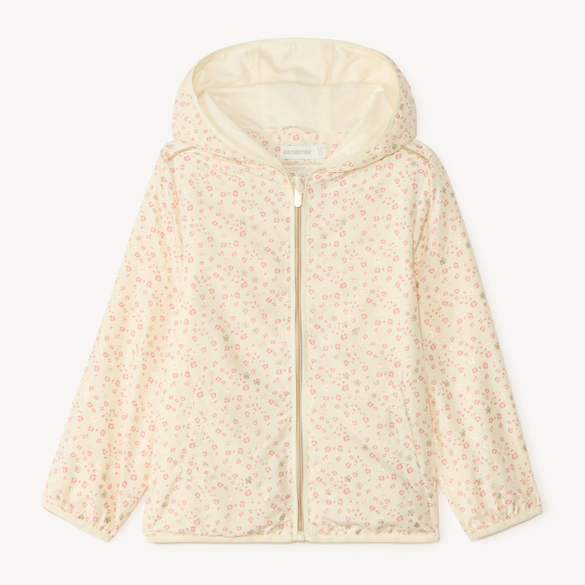 Waterdichte windjack met capuchon en luipaardprint voor meisjes 