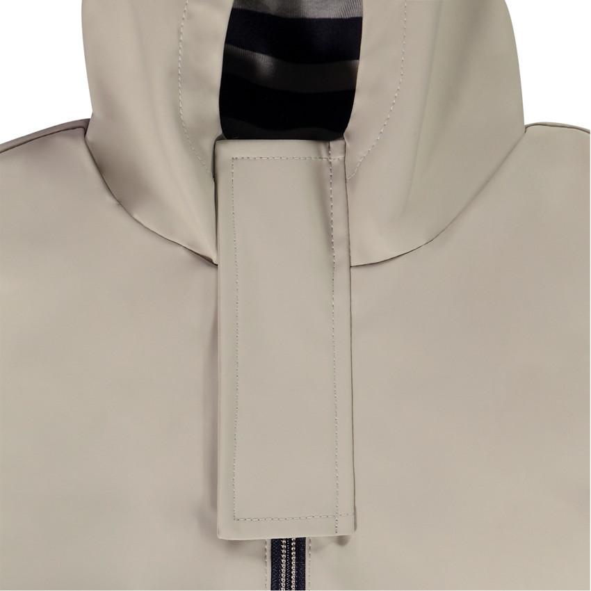 Rubberen parka met gestreepte voering voor jongens 