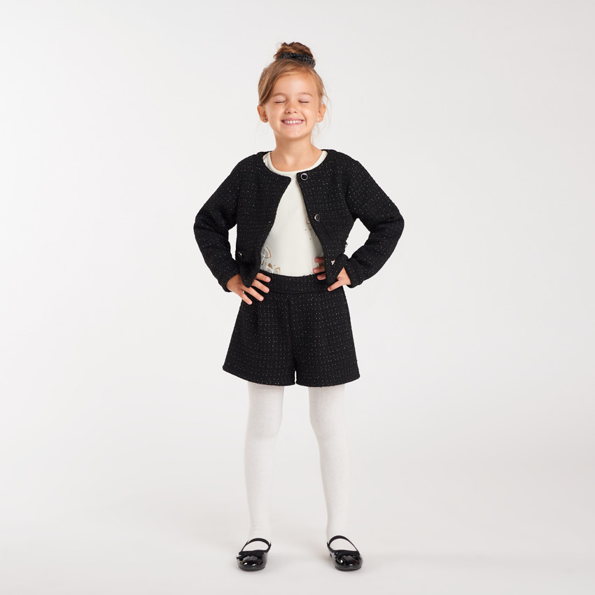 Korte glinsterende mesh shorts meisjes 