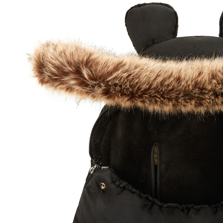 Chancelière universelle chaude doublée sherpa Nours noir 