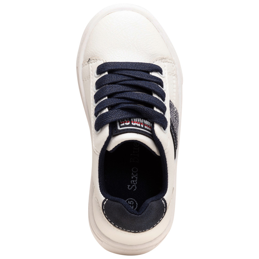 Lage sneakers met contrasterende veters en stroken van maat 24 tot 27 