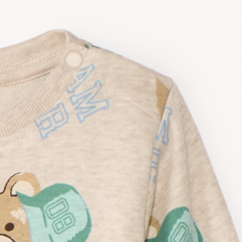 Joggingset met berenprint voor babyjongen 