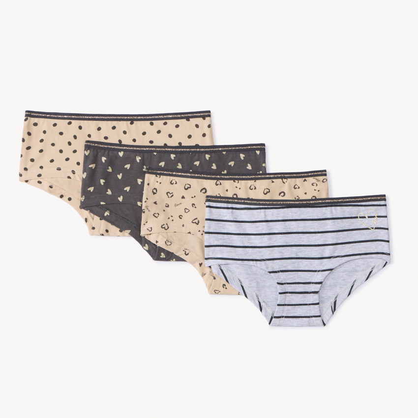 Lot de 4 shorties fantaisie pour fille 