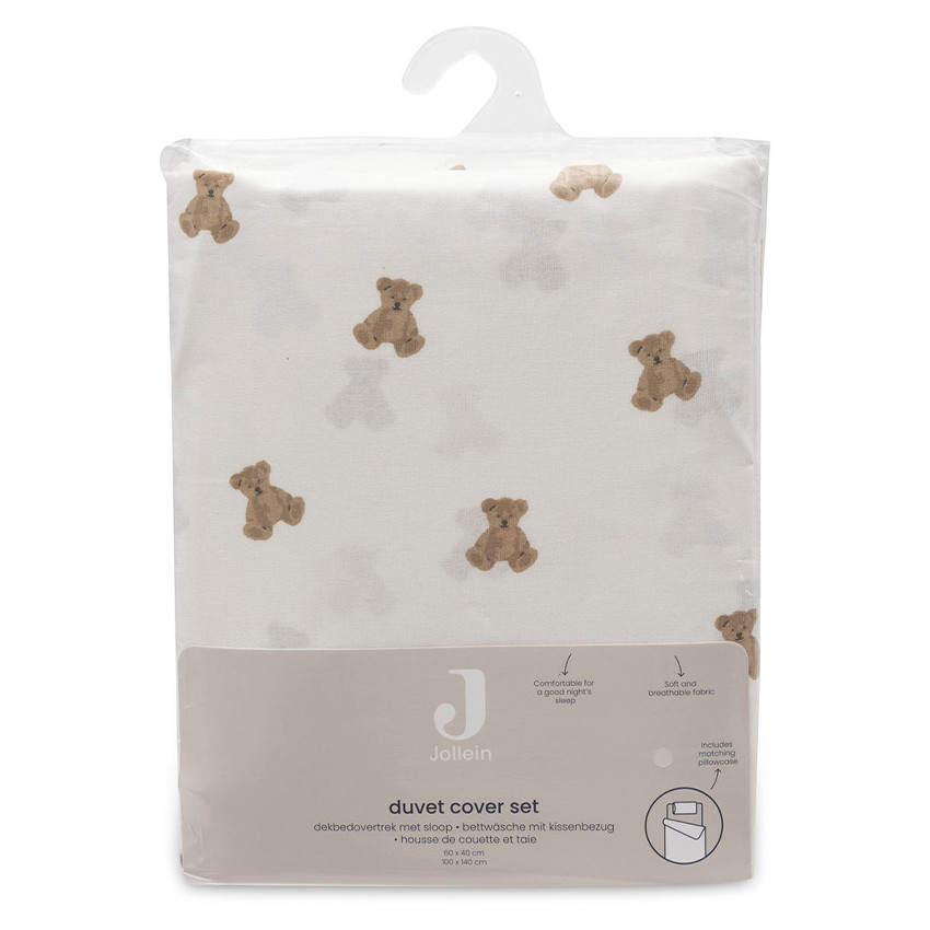 Housse de couette 100x140cm + Taie 60x50cm Mini Teddy Bear 