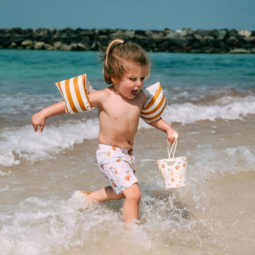 Zwembanden Gestreept Geel Wit 2-6 jaar 