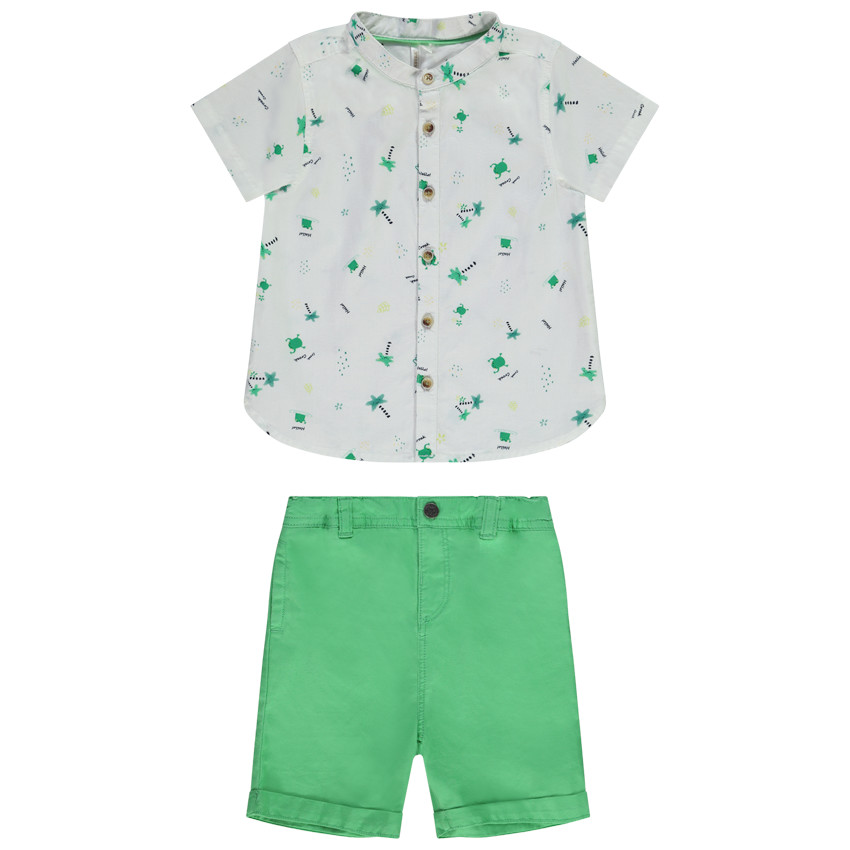 Ensemble 2 pièces avec chemise imprimée pour bébé garçon 