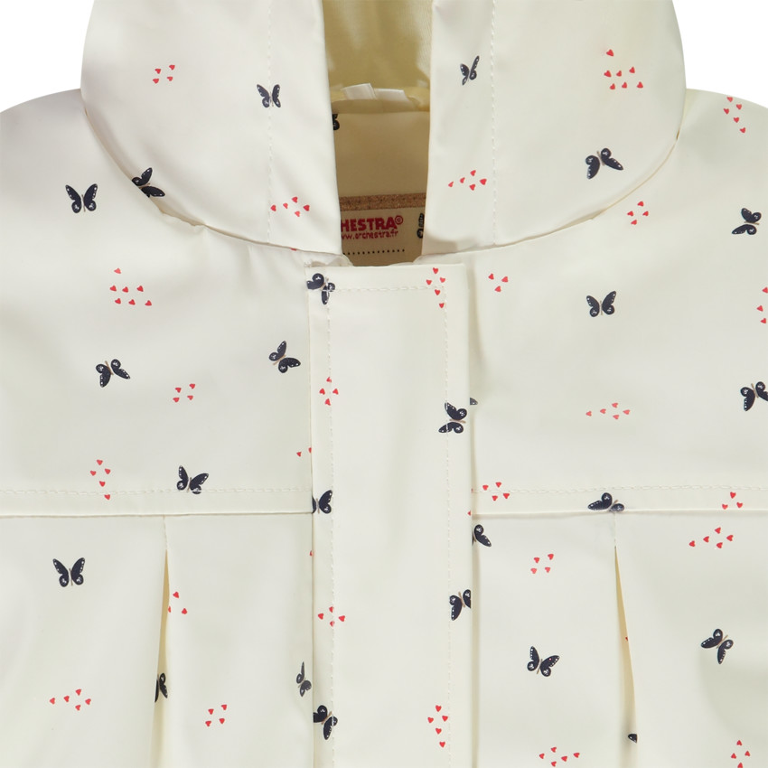 Parka gomme imprimé papillons pour bébé fille 