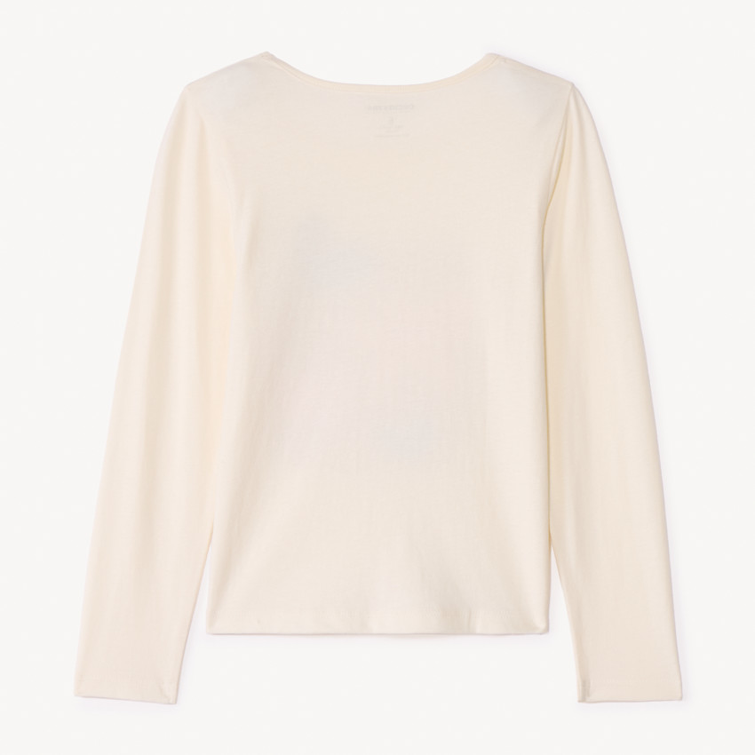 T-shirt manches longues printé à paillettes pour fille 