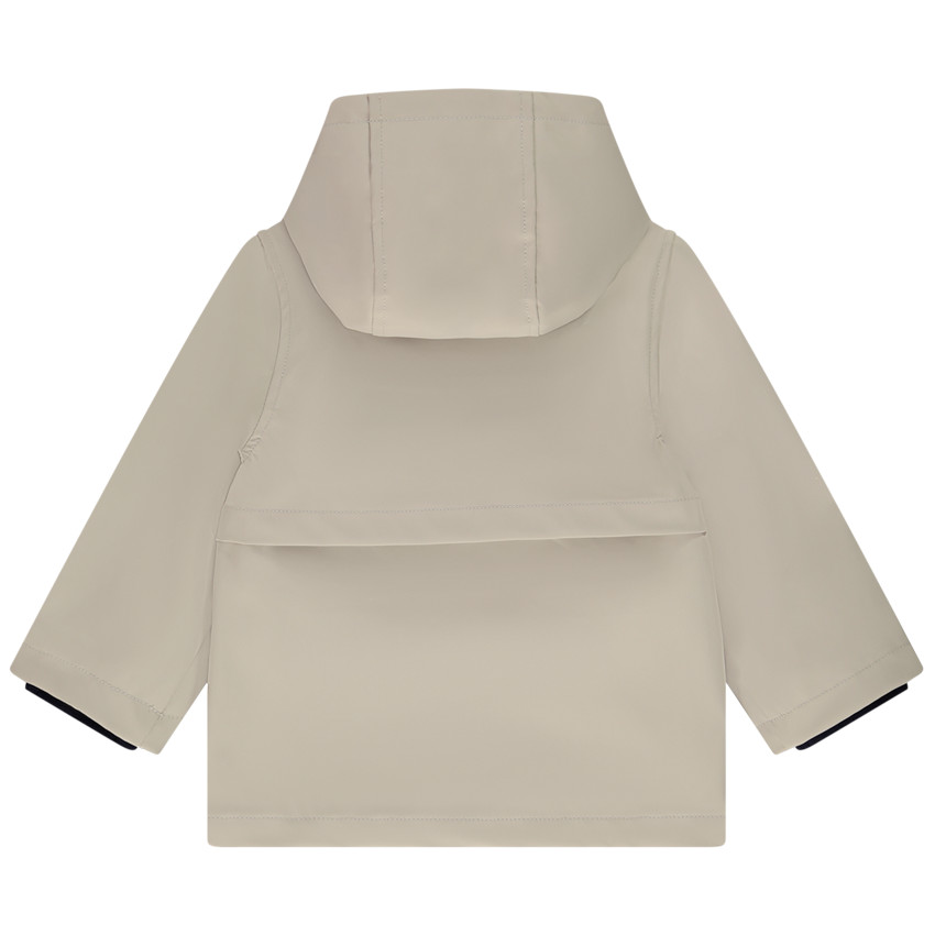 Rubberen parka met gestreepte voering voor jongens 