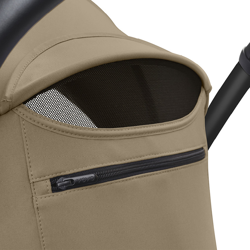 Kinderwagen Stokke® YOYO³ vanaf 6 maanden - Frame zwart/Toffee 