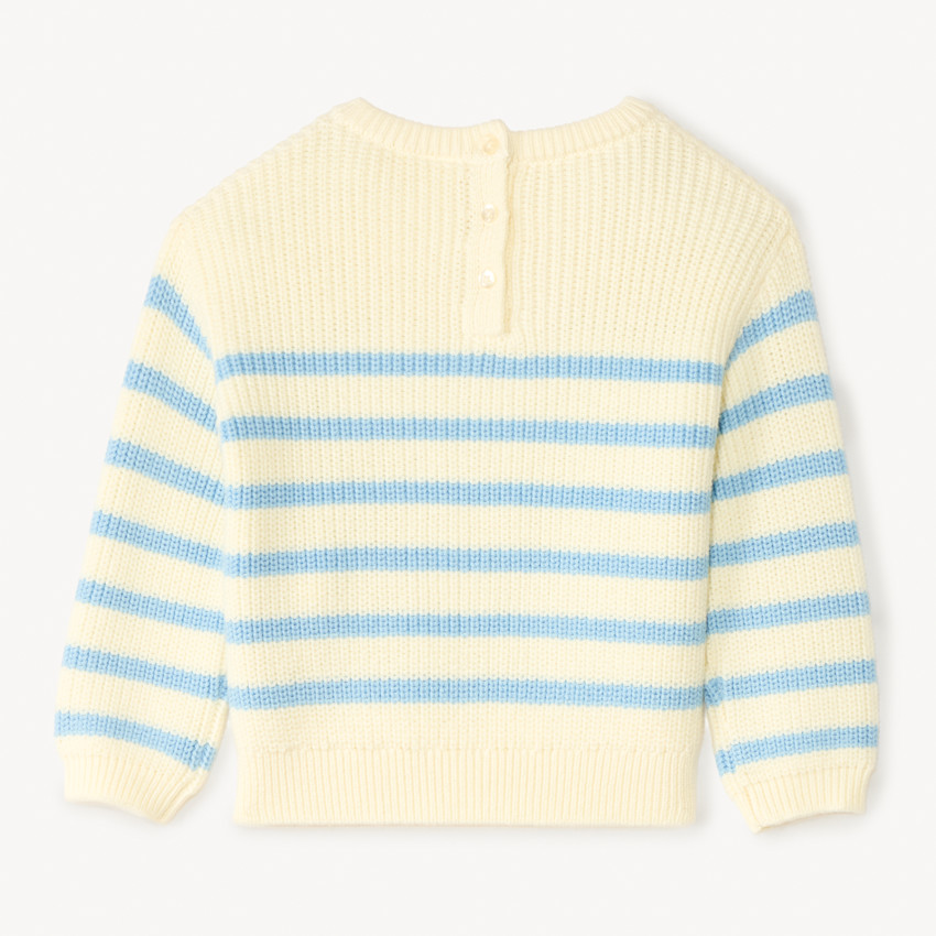 Pull marinière en tricot pour bébé fille 