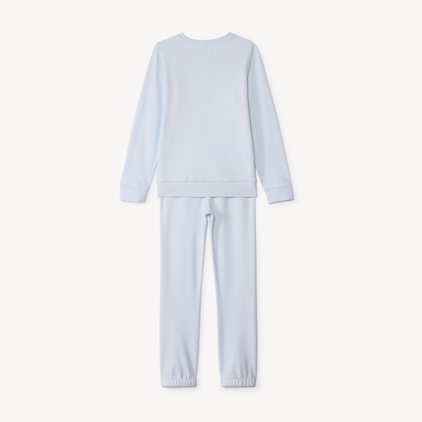 Joggingset van fleece met glinsterende print voor meisjes 