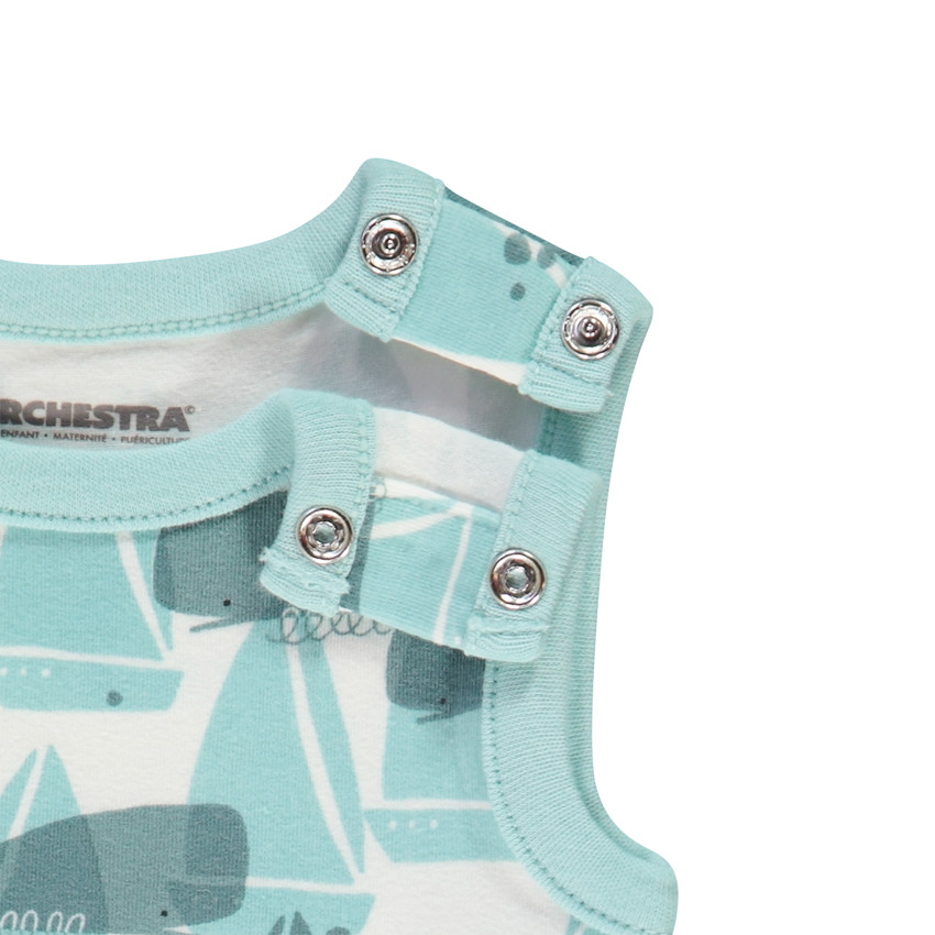 Lot de 5 bodies sans manches motifs baleines pour bébé garçon 