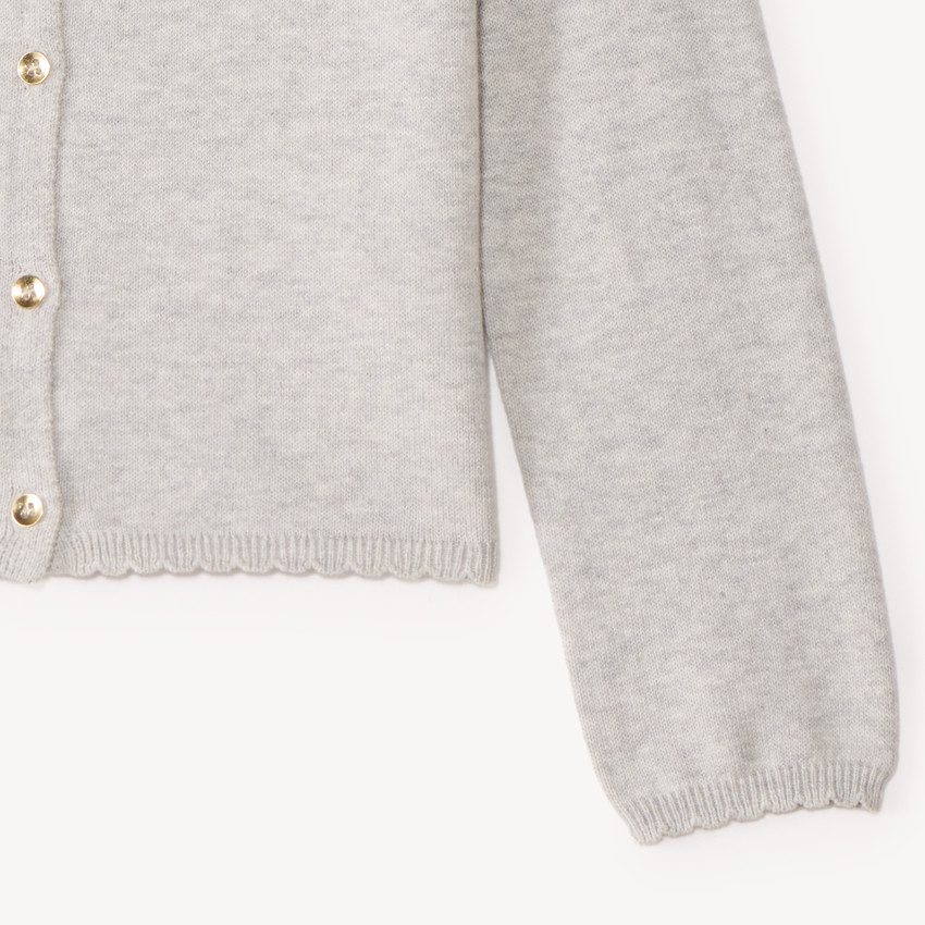 Effen gebreid vest meisjes 